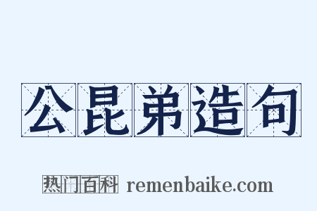 公昆弟造句是什么意思的图片